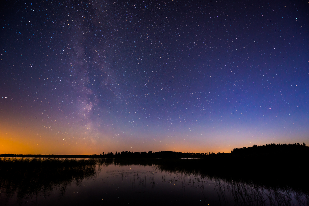 Stargazing at Lake Majeau.